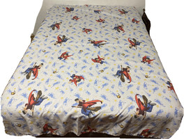 Vintage Harry Potter Quidditch Twin Flat Sheet Only Made In USA 2000 - £15.76 GBP