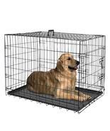 36&quot; Durable Dog Crate Kennel Folding Pet Cage 2 Door With Tray Indoor Do... - £67.05 GBP