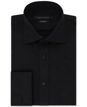 Sean John Mens Classic Fit Solid French Cuff Cotton Dress Shirt, 16/Black - £25.30 GBP