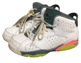 Jordan Shoes Toddler Retro 6 Hasta Kids 384666-114 White Ghost Green Mango 2.5Y - £18.51 GBP