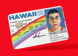 2 pc McLovin Hawaii Driving License Credit Card SMART Sticker Skin - $8.99
