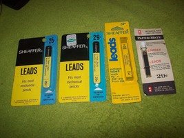 Lot of 3 Vtg Sealed Tubes Sheaffer Leads for mechanical pencil + used Papermate - £13.41 GBP