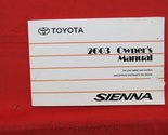 2003 Toyota Sienna owners manual [Paperback] Toyota - $48.99