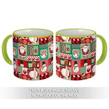 Sweet Santa Klaus : Gift Mug Christmas Patchwork Pattern Kids Teddy Bear Gifts S - £12.60 GBP