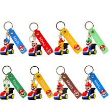 Laghtin Super Bros Keychains 8Pcs Cartoon Movie Character Multicolor - $313.25 MXN