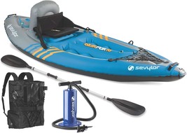 Sevylor Quickpak K1 1-Person Inflatable Kayak, Kayak Folds Into Backpack With - £139.11 GBP