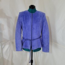 Vintage Danier Blue Leather Jacket - Size Small - £58.38 GBP