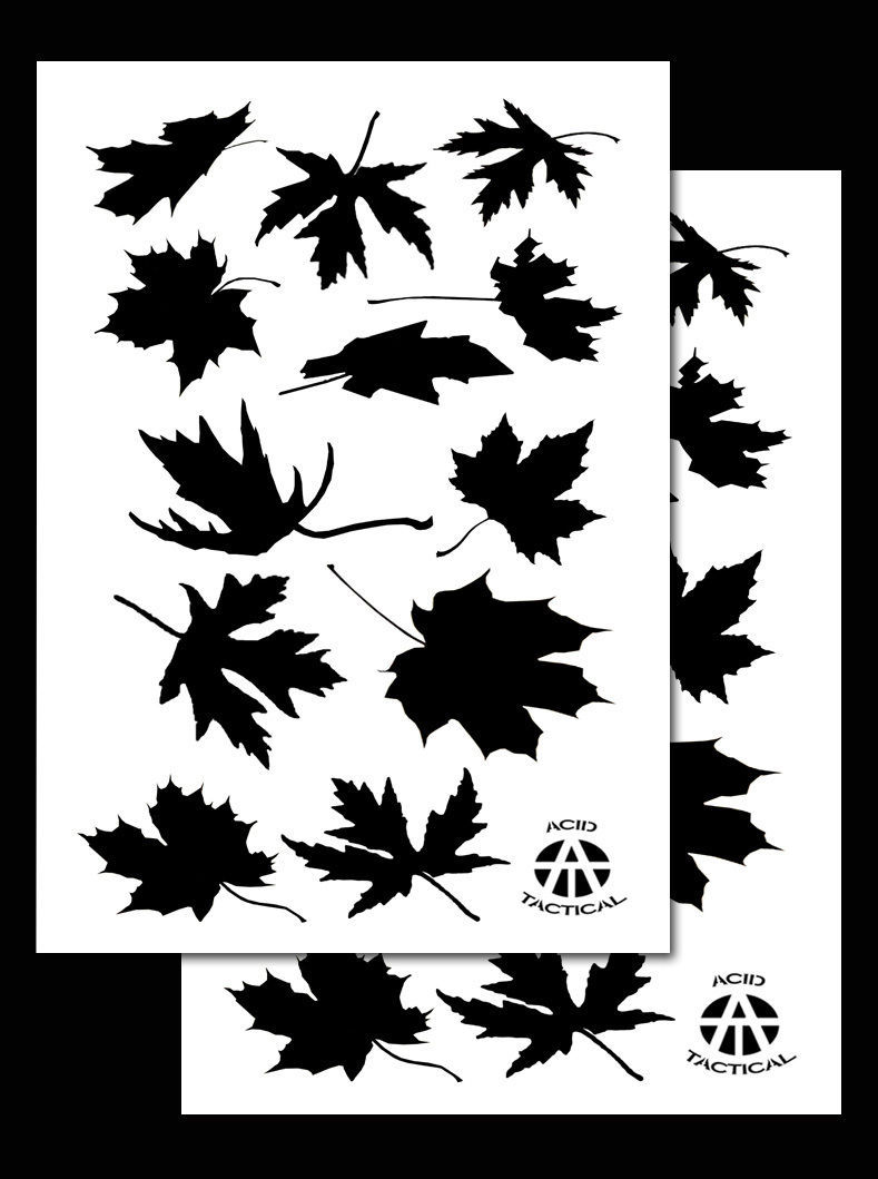 Primary image for 2 PACK Vinyl Airbrush Camo Stencils Camouflage for Duracoat 14" (Leafy Maple)