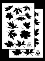 2 PACK Vinyl Airbrush Camo Stencils Camouflage for Duracoat 14&quot; (Leafy Maple) - £9.56 GBP