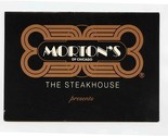 Morton&#39;s of Chicago The Steakhouse Cigar Dinner Menu 1995 - $17.82
