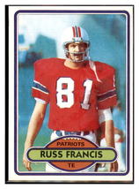 1980 Topps Russ Francis New England Patriots Football Card - Vintage NFL Collect - £5.15 GBP