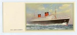 Cunard Line RMS Queen Elizabeth Note Card and Photograph - $17.78
