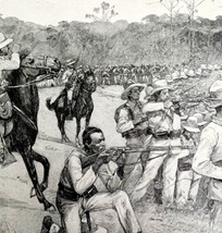 Spaniards Surrounded Victorian 1898 Print Cuba&#39;s Freedom Spanish War DWU15 - £23.97 GBP