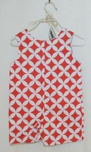 MudPie Monkey Shortall Red White Flower Geometrical Design Size 9 to 12 Months image 5