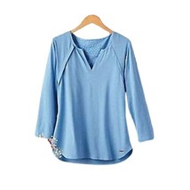 Sesoire Womens Sleepwear Soft Knit Sleep Top Size Large Color Allure - £23.59 GBP