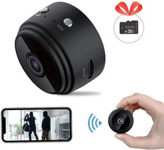 Wireless Mini Camera,1080P HD WiFi Video Camera with 32G SD Card, APP Control - £26.45 GBP