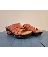 GH Bass &amp; Co Sandals Womens 7 M Myra Slide Straps Wedge Heels Pink Faux ... - $260.77 MXN