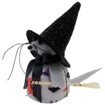 Halloween Mouse Witch With Broom, Variety Halloween Print Dress, Handmade Decor - £7.17 GBP