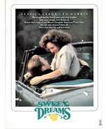 SWEET DREAMS (1985) Movie Premiere 8.5&quot; x 11&quot; Cast &amp; Credits Card JESSIC... - £14.28 GBP