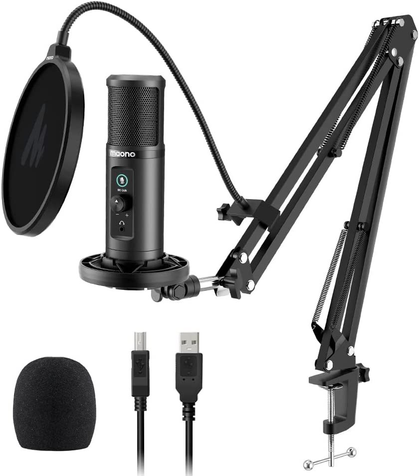 USB Microphone with Zero Latency Monitoring MAONO AU-PM422 192KHZ/24BIT - $113.99