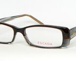 Escada Ves 031 6Psx Marrón /Cristal Gafas Marco 52-15-140mm Italia - $86.11