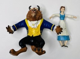 Disney Beauty &amp; The Beast Bendable Figures Prince Outfit 5&quot; Tall Beast Belle Vtg - £7.64 GBP
