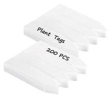 meumtuu 200 PCS White Plastic Plant Labels Garden Markers PVC PVCPL-200W - €9,88 EUR