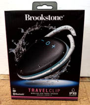 NEW Brookstone Bluetooth Travel Clip Wireless IPX6 Speaker - Waterproof - £12.01 GBP