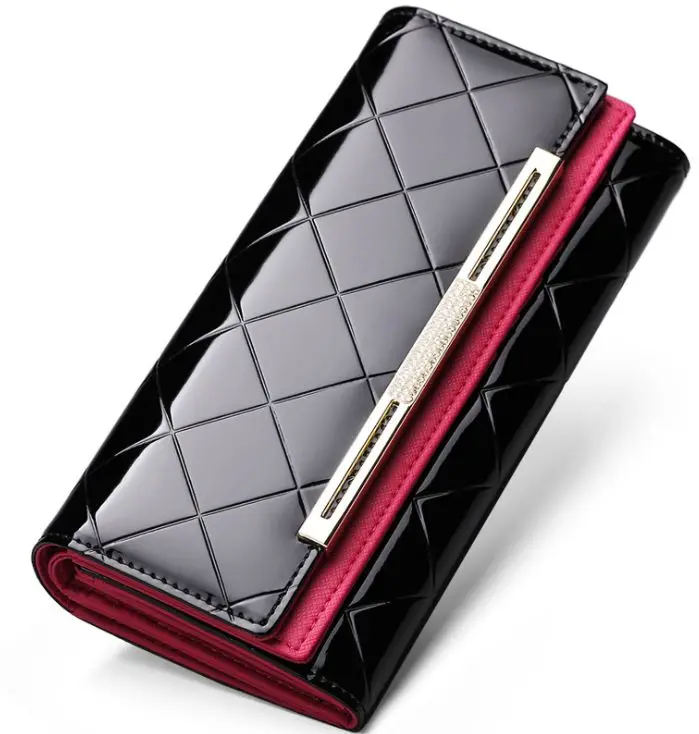 2021 Fashion Patent Leather Women Wallet Female Long Clutch Lady Wallets... - $79.24