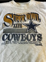 Vintage Dallas Cowboys Sweatshirt 1992 NFC Champs Super Bowl 27 Trench LRG - €22,61 EUR