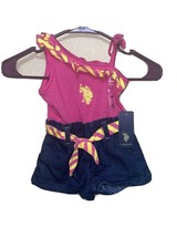 Us Polo Assn Girls&#39; Short Romper 24 Months New - $34.50