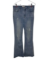 Harper Heritage Women&#39;s Jeans High Rise Flared Distressed Mid-Wash Denim Sz. 29 - £19.64 GBP