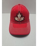 Canada 2016 World Cup of Hockey Red Adidas Fitted Hockey Baseball Hat Ca... - $14.84