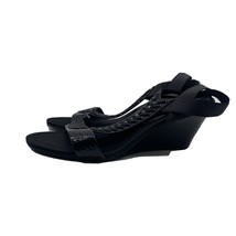 Womens New York Transit Black Wedge Sandals, Size 9.5M - £9.48 GBP
