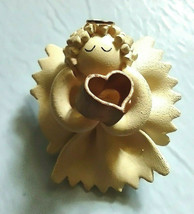 Vintage Hand-Crafted Guardian Angel Made From Bow-Tie Pasta Pin / Brooch! - $9.99