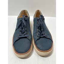 Clae Bradley Textile Deep Navy Lace Up Leather Mens Casual Sneakers Size 6 - $615.57 MXN