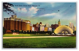 Band Shell Grant Park Chicago Illinois IL Linen Postcard V25 - £2.31 GBP