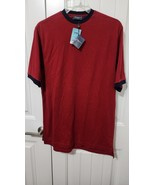 Bobby Jones Players Short Sleeve T-Shirt Mens L Red W/Blue Crew Neck Sof... - $47.95 CAD