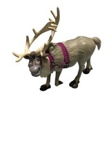 Disney Frozen Sven Figure Purple Reins Turning Head 4” Tall Figurine Moose - £6.22 GBP