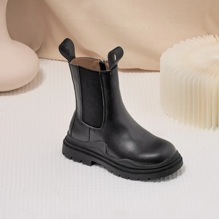 Children's shoes Quality leather British style Martin boots girls leather shoes  - $296.14