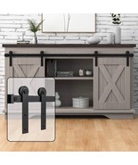 WINSOON 6FT Super Mini Barn Door Track Kit (double door), I Shap Hanger  - €46,07 EUR