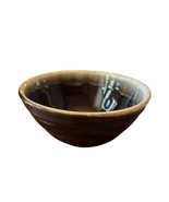 Vtg MCM Brown Drip Glaze Pottery Serving Mixing Bowl Glossy 8&quot; x 4.5&quot; Fa... - $463.17 MXN