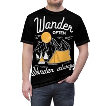 Youthful Wanderer Tee: &quot;Wander often, Wonder Always&quot; - Nature-Inspired Unisex T- - £31.65 GBP+