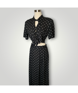 Vintage Polka Dot Jacklyn Smith Skirt and Top Set Black and White Small ... - £41.91 GBP