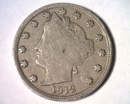 1912 Liberty Nickel Fine F Nice Original Coin From Bobs Coins Fast 99c Shipment - £5.21 GBP