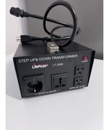 LiteFuze LT-2000 2000 Voltage Converter Transformer, Step Up/Down, 110V/220 - £55.26 GBP