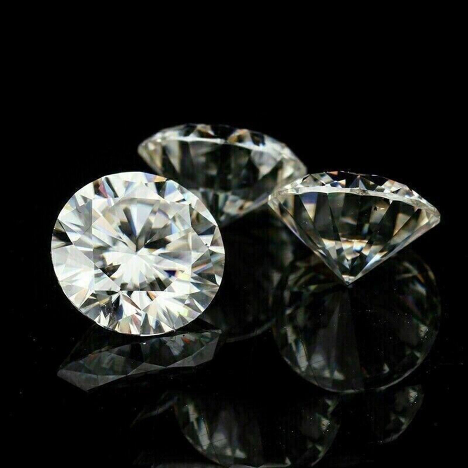 1 Carati Taglio Rotondo 5 MM Loose Finto Bianco Zircone Cubico Colore D ... - $24.01