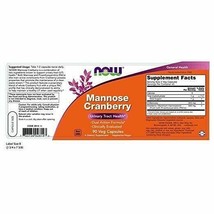 NEW Now Mannose Cranberry for Urinary Tract Health Supplement 90 Veg Capsules - £20.65 GBP