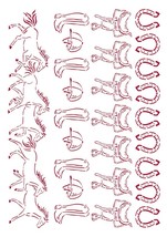 Stamperia Stencil G 8.27&quot;X11.69&quot;-Running Horses, Romantic Horses - £9.57 GBP