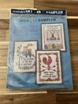 Wonder Art Stitch A Sampler Cross Stitch 5060 5062 5063 Vintage Made In USA - £14.65 GBP